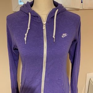 Nike size small size full zip hoodie light purple
